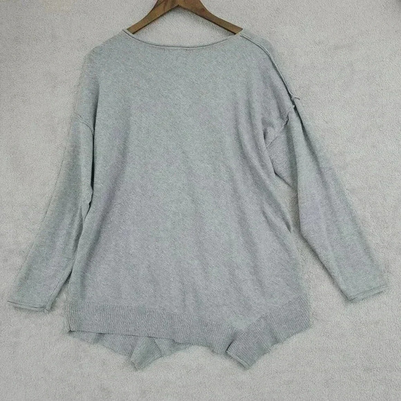 Verve Ami Womens Asymmetrical Hem Sweater 1X Gray Polyester Rayon Blend 4PT - Picture 2 of 6